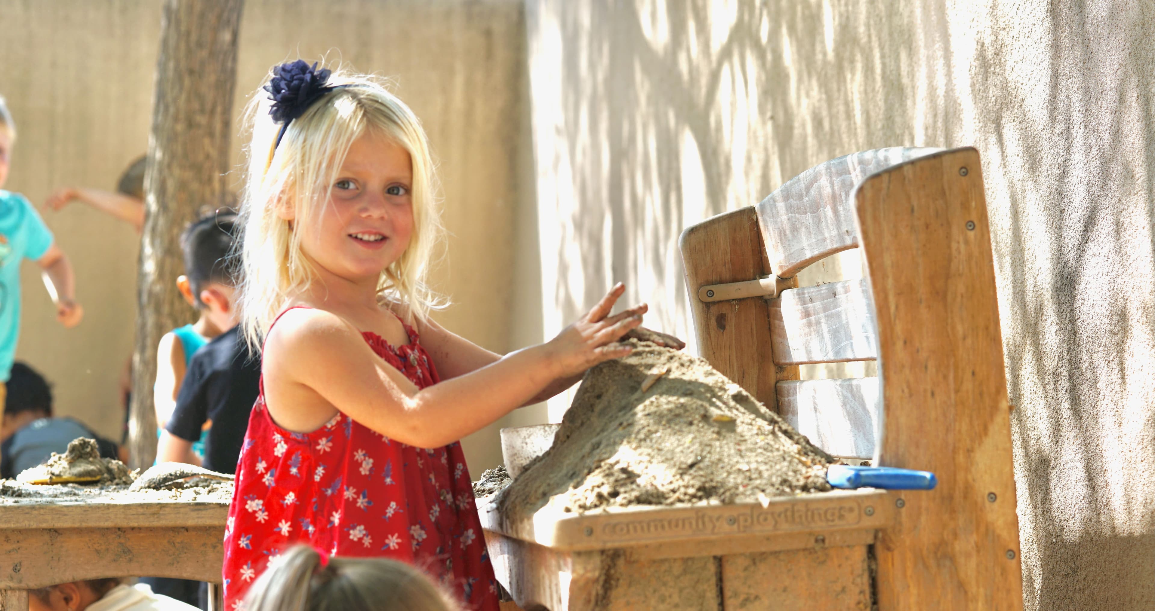 Happy preschool kids having fun