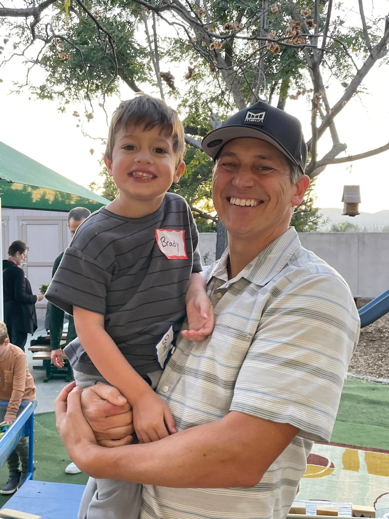 Parent and child playing and learning